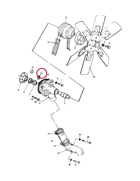 Pompa de Apa Ford New Holland 81522090, 85004895, 2700E8501, 703F8501AAC, 138730, 1522091, 2700E8501C, 2701E8501, 2701E8501AA, 2