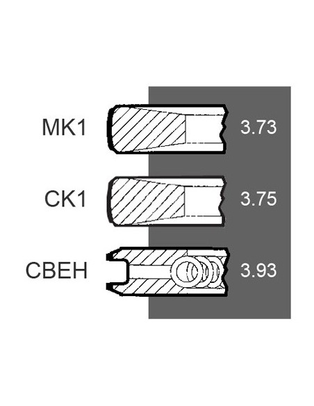 Piston Ring Set Ø 116 - 3.73x3.75x3.93 mm STD Piston Ring Set Ø 116 - 3.73x3.75x3.93 mm STD