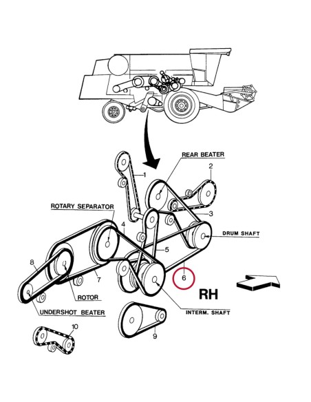 Belt Variator 60x2380 mm New Holland 89832601, 89434160, 84038200, 80434160