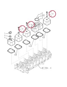 Gasket, Isolator 1484258, 1493471, 2853071, 2853245, 2853275, 3928406, 3935449, 4895360, 6904944, 71100244, 72193302, 75311635, 2