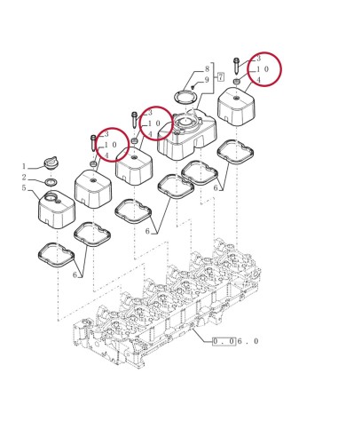 Gasket, Isolator 1484258, 1493471, 2853071, 2853245, 2853275, 3928406, 3935449, 4895360, 6904944, 71100244, 72193302, 75311635,