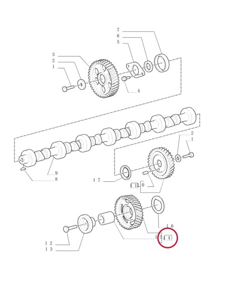 Pinion 83992735, 83992734, E9HN6A253AB, F1HZ6A253A