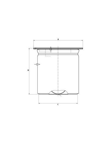 Filter Compressed Air-Oil Separation 400x450x620 mm Mann LE78005