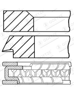 Segmenti Piston Ø 88.00 - 2x2.5x4 mm 08-372100-10