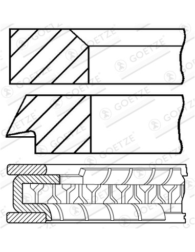 Segmenti Piston Ø 88.00 - 2x2.5x4 mm 08-372100-10