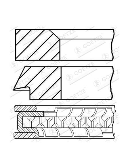 Segmenti Piston Ø 88.00 - 2x2.5x4 mm 08-372100-10