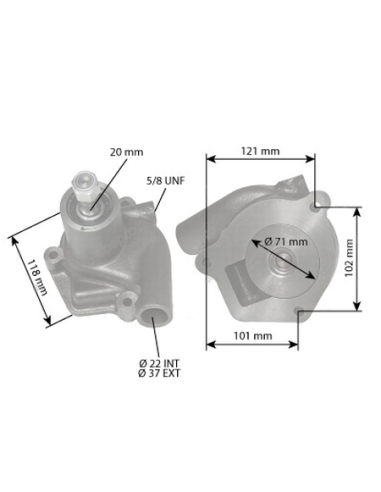 755632R2, 755632R21, Case-IH Farmall F235D, F240, F265, F267, F270, FD-128, FD-136M
