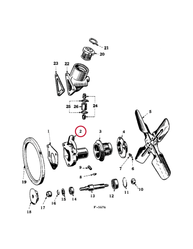 755632R2, 755632R21, Case-IH Farmall F235D, F240, F265, F267, F270, FD-128, FD-136M