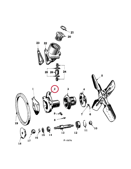 755632R2, 755632R21, Case-IH Farmall F235D, F240, F265, F267, F270, FD-128, FD-136M