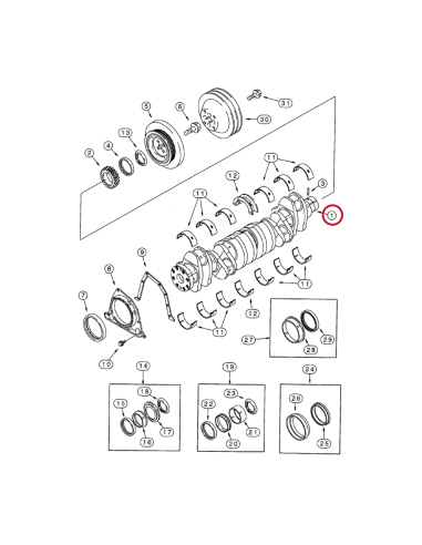 Crankshaft Cummins 6CT 8.3L  J918986, 3917320, 3914584