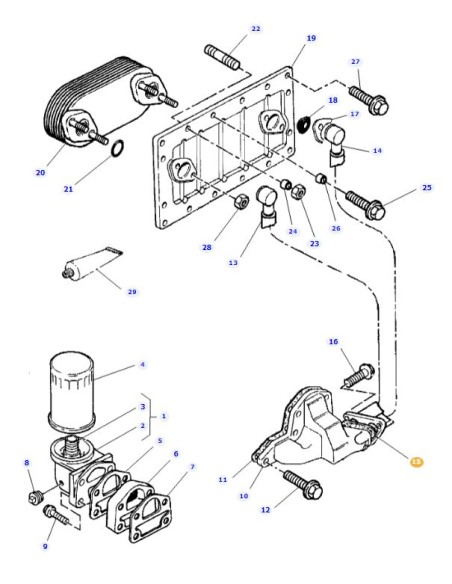Massey Ferguson 3641287M1, 748337M1,  Perkins 3686A511,