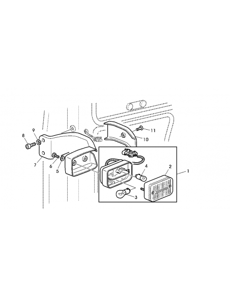 Side Light Right/Left John Deere AL75642, AL79004, AL75641, AL78431, Lamborghini 280192000