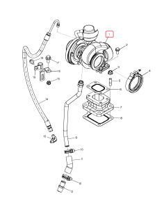 Turbocharger 4.5L John Deere RE552150