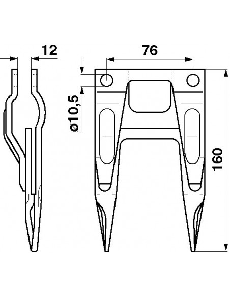 Deget Dublu 12x160 mm John Deere AXE37174, Z11785, 06503514, 6503514, 10616, 06542637, 322702450, 410100001, 410.100.001, 6542 Deget Dublu 12x160 mm John Deere AXE37174, Z11785, 06503514, 6503514, 10616, 06542637, 322702450, 410100001, 410.100.001, 6542