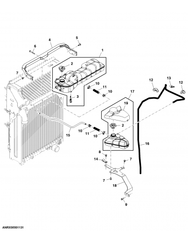 Rezervor, Vas Expansiune Radiator John Deere RE558224, R539084, RE312969