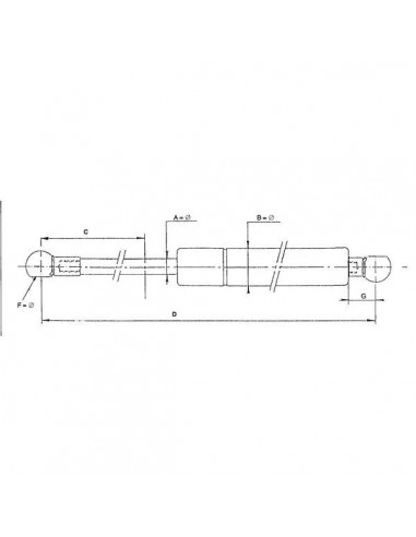 Cilindru cu Gaz 585 mm 425N John Deere AL181251