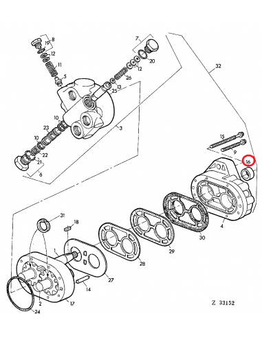 Simering Pompa Hidraulica John Deere Z31038, 24300-615NC, NOK