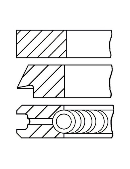 Segmenti Piston Ø 103 - 0.51 mm Perkins 02/201791, 185-0110, 4181A046, 4223438M91, U4181A046,