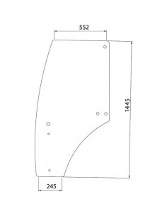 Geam Usa Dreapta, 6 Gauri John Deere R198625, SU27313