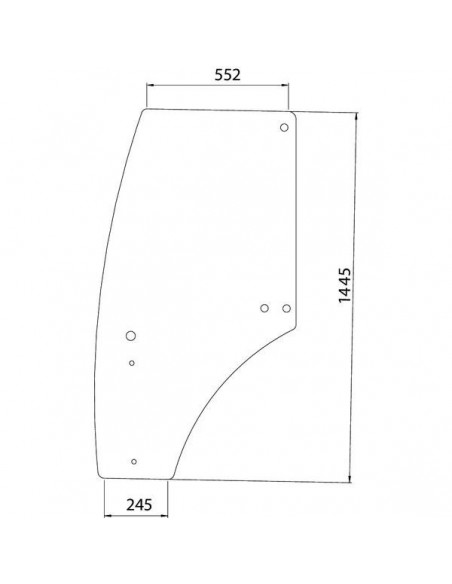 Geam Usa Dreapta, 6 Gauri John Deere R198625, SU27313
