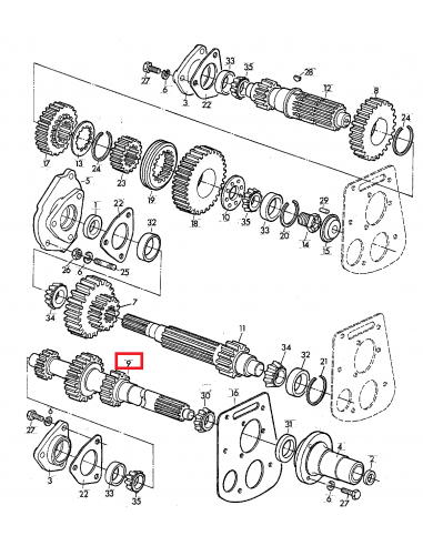 Gearbox Shaft L-535 mm John Deere H33495