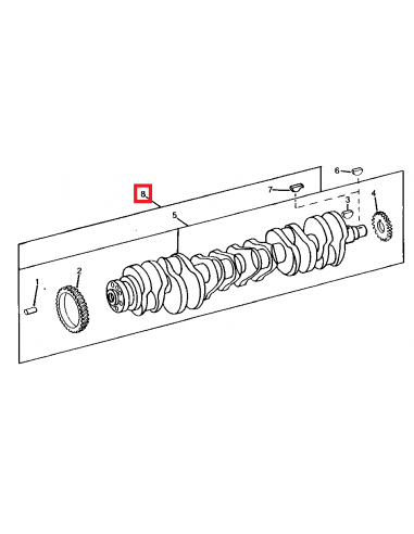 Crankshaft John Deere RG23551, RE63293, RE53201, RE53199, RE41821, RE27132