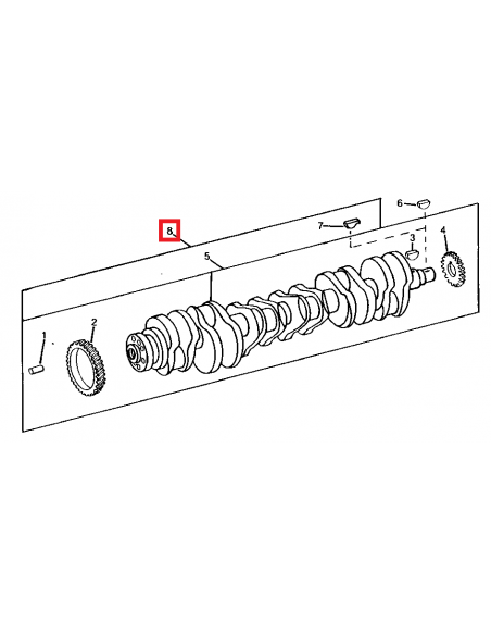 Crankshaft John Deere RG23551, RE63293, RE53201, RE53199, RE41821, RE27132