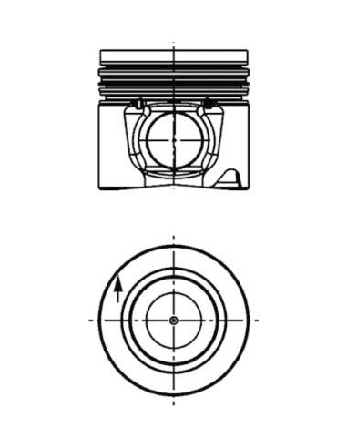 Piston cu Segmenti Ø 104 mm STD CNH, FIAT, IVECO 8094846, 504128309