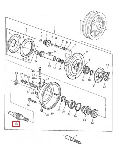 Shaft, Reverser Transmision 421 mm Z-24/Z-21 John Deere Z12905, AZ49369, AZ49379 2