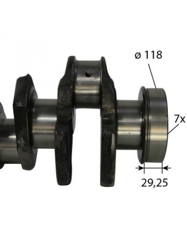 Crankshaft 6 Cyl. Tapered Nose John Deere RE505921, A-RE505921, R503470, SE501655