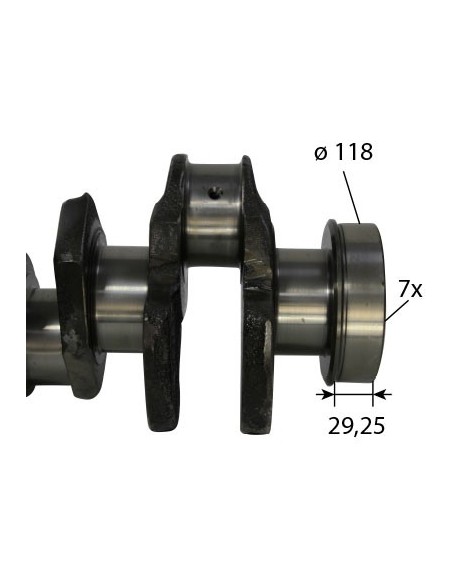 Crankshaft 6 Cyl. Tapered Nose John Deere RE505921, A-RE505921, R503470, SE501655