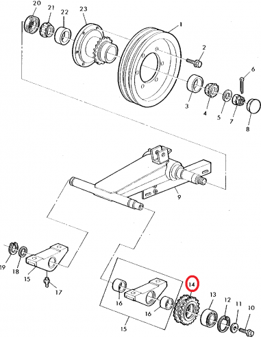 Z12489, Sprocket, Chain, Double, Z-24, John Deere