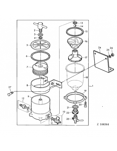 Filtru Combustibil John Deere AZ34554, Separ 2000, 740284803, 20540S
