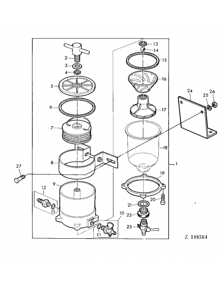 Filtru Combustibil John Deere AZ34554, Separ 2000, 740284803, 20540S