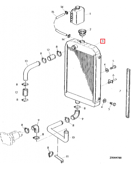 Radiator, Engine Cooling John Deere AZ46204