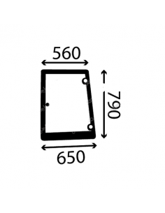 Side Glass LH New Holland E9NN9429711AA, 83995322, 82009813, 82009814, 82029321, 839953221