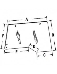 Glass, Side RH Case-IH 96671C3, 96671C2, 96671C1