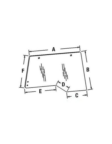 Glass, Side RH Case-IH 96671C3, 96671C2, 96671C1