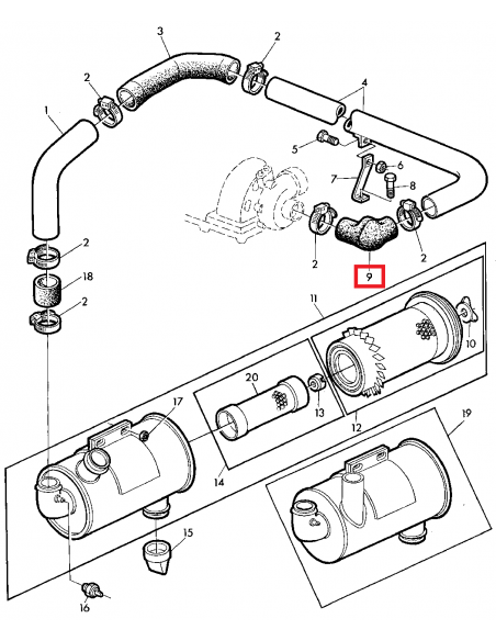 Furtun Ø 76.2 mm, 90°