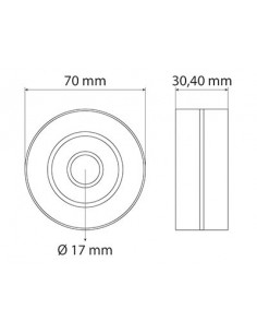 Belt Tensioner Ø 17x70 mm John Deere AL112293, AL113385, AL116368 2