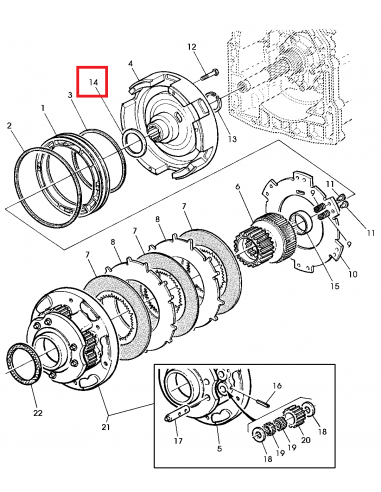 Distantier Textolit John Deere R87227