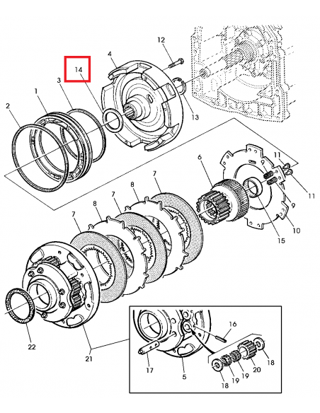 Distantier Textolit John Deere R87227