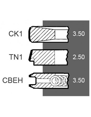 Segmenti Piston Ø 100 - 3.5X2.5X3.5 mm Perkins 4181A033, 293181A1, 4222136M91, 76601163, 02/201504, 1167868, 138-2073,