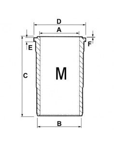 Camasa Motor 106.50 mm, John Deere R116383, R116397, R515037, R80500, RE500024, 26/35-150 2