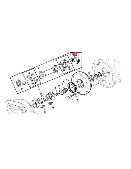 Flange 116 mm (4-9/16") John Deere L114857, L110081