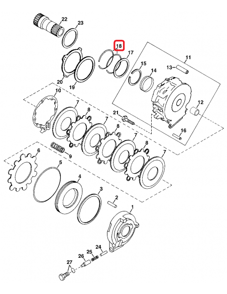 Ring, Transmission 95.25x3.14 mm John Deere R33167 Ring, Transmission 95.25x3.14 mm John Deere R33167