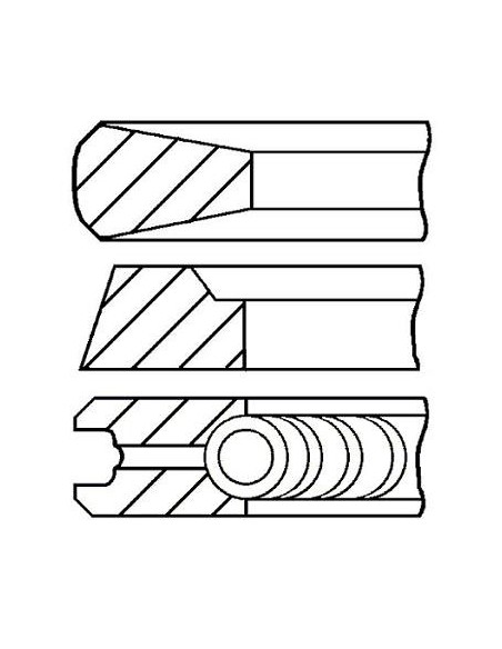 Piston Ring 100 - 3.00x2.38x4.76 mm Case IH 2916710616, 3055298R92, 3144677R91, 31449779R1, 3144977R91