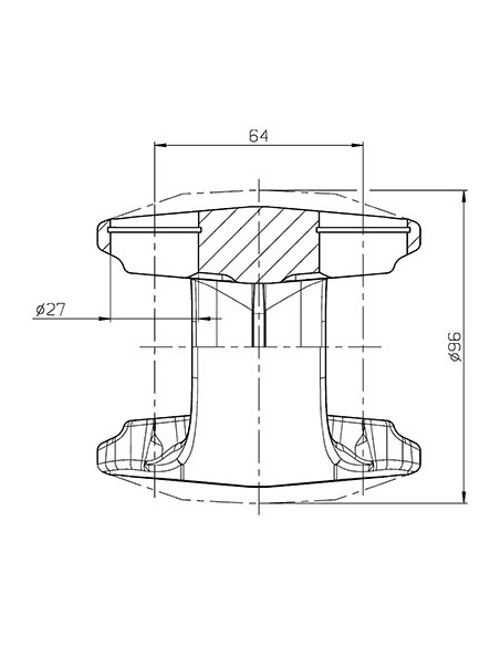 Furca H Central Ø 27x63 mm 1-33-742-683, 1-33-742-628, 144461A1, 144464A1, 1-33-742-732, 195213A1, 390029A1, 87760408, 87772059,