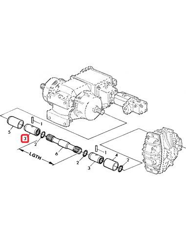H133231, Coupling, Splined 100mm, Z-23