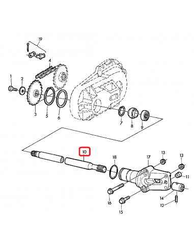 Drive Shaft 710 mm Z-23 Left John Deere Z37943